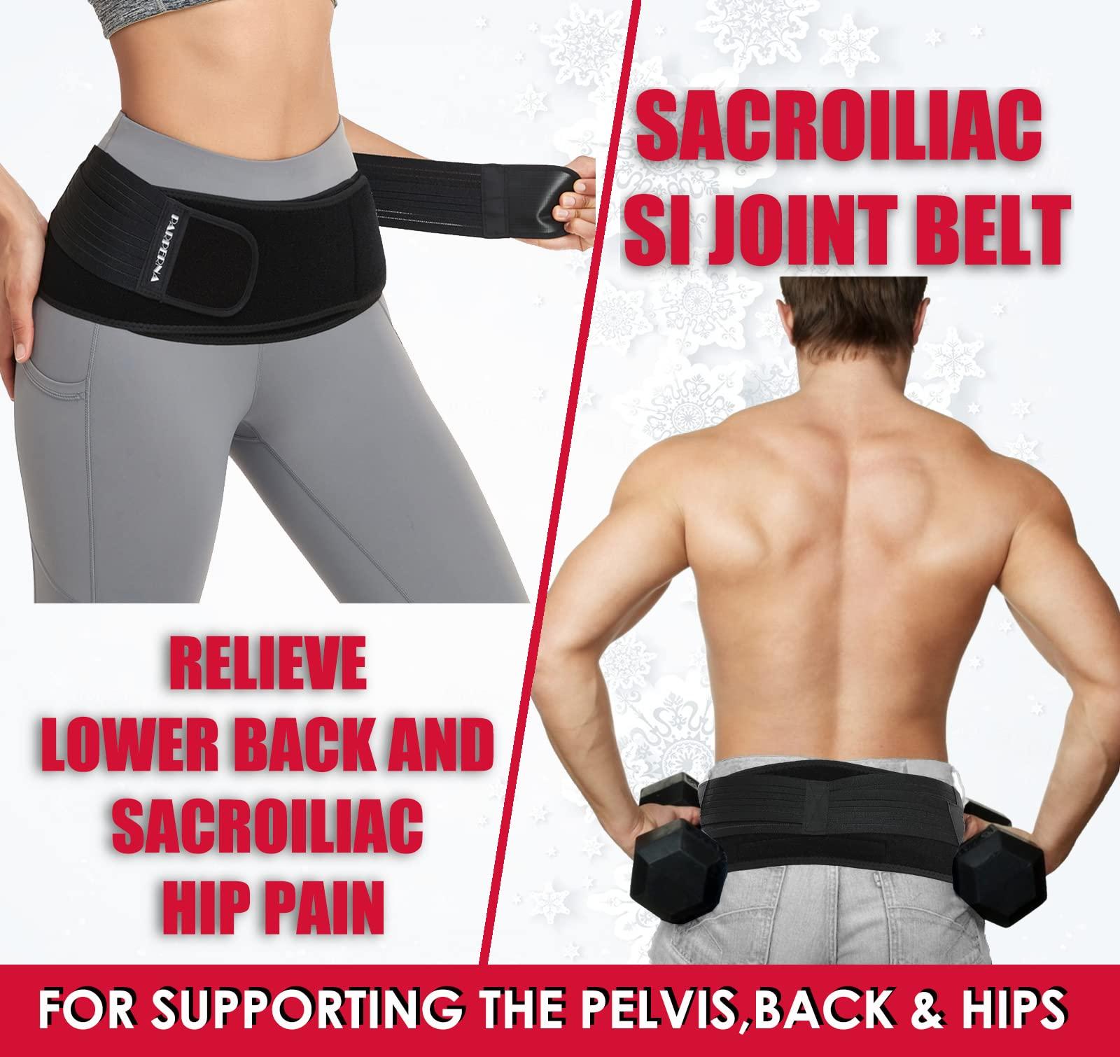 PARPERNA Sacroiliac SI Hip Belt for Women Men SI Joint Hip Belt - Lower Back Support Brace - Hip Braces for Hip Pain - Pelvic Support Belt - Adjustable Sciatica Pelvis Lumbar Pain Relief Trochanter Brace