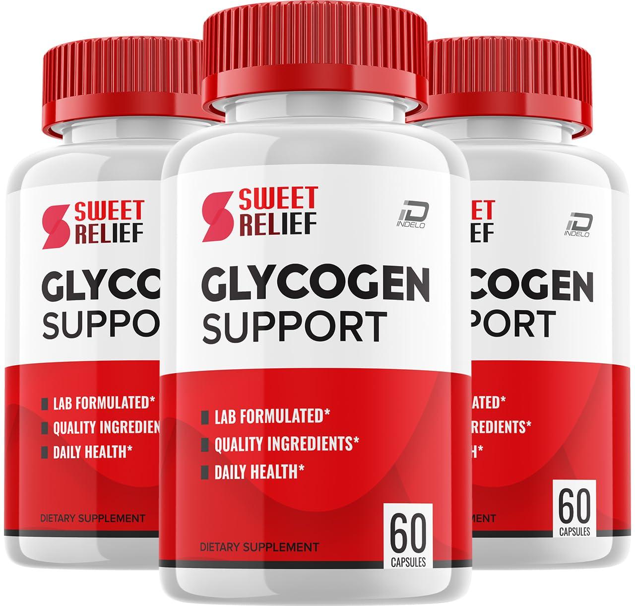 Indelo Sweet Relief Glycogen Support Capsules Supplement - SweetRelief Optimizer Advanced Formula, Sweet Relief Supplement, SweetRelief Booster Reviews,Glycogen Supplement (3 Pack - 180 Capsules)