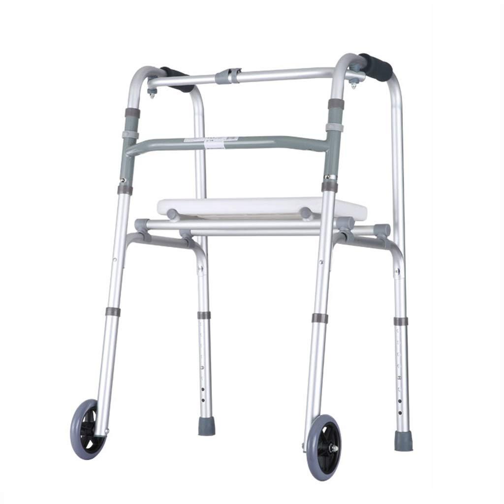LIYIN- Walker Ultra Narrow Light Weight Walking Frame Height Adjustable and Ergonomic Handle for Elderly and Disabled-Adjustable Height - Medium