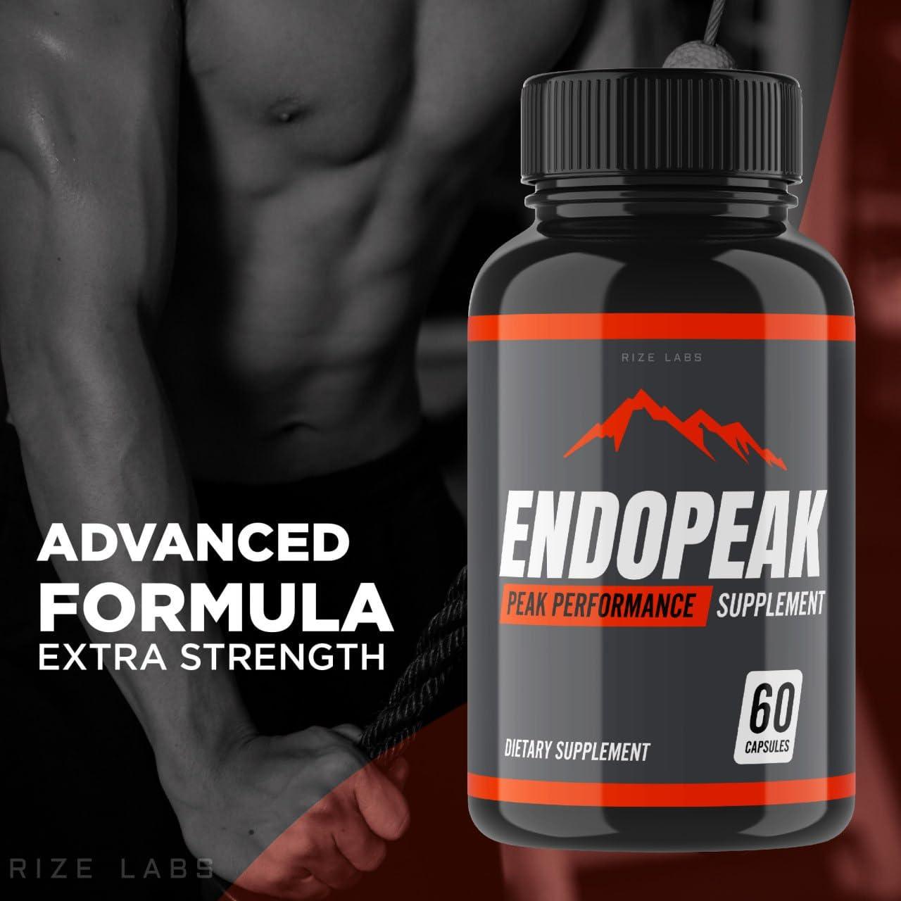 rize labs rize labs - Endopeak Peak Performance Capsules for Men, Maximum Strength, Ultra Pure Non-GMO Vegan Supplement, Advanced Formula (60 Capsules)