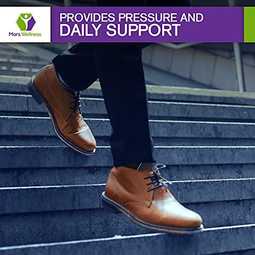 MARS WELLNESS MARS WELLNESS Achilles Tendonitis Support Ankle Brace - Plantar Fasciitis Relief - Gel Buttress Pad - All Day Achilles Tendonitis Relief - Large/X-Large