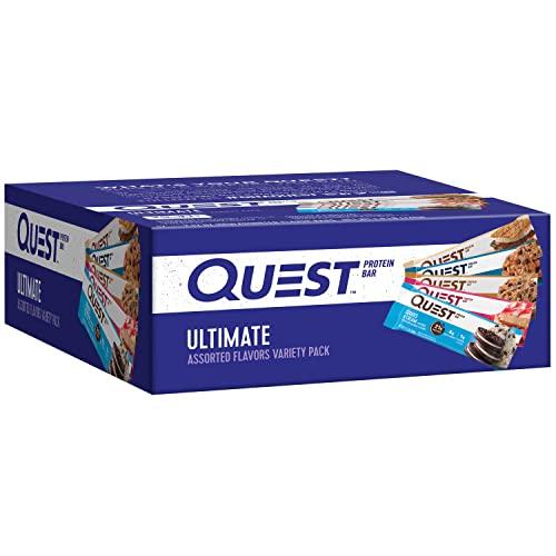 Quest Nutrition Quest Protein Bar Bundle with Cookies & Cream and Variety Packs, 18g and 20-21g Protein, Gluten Free
