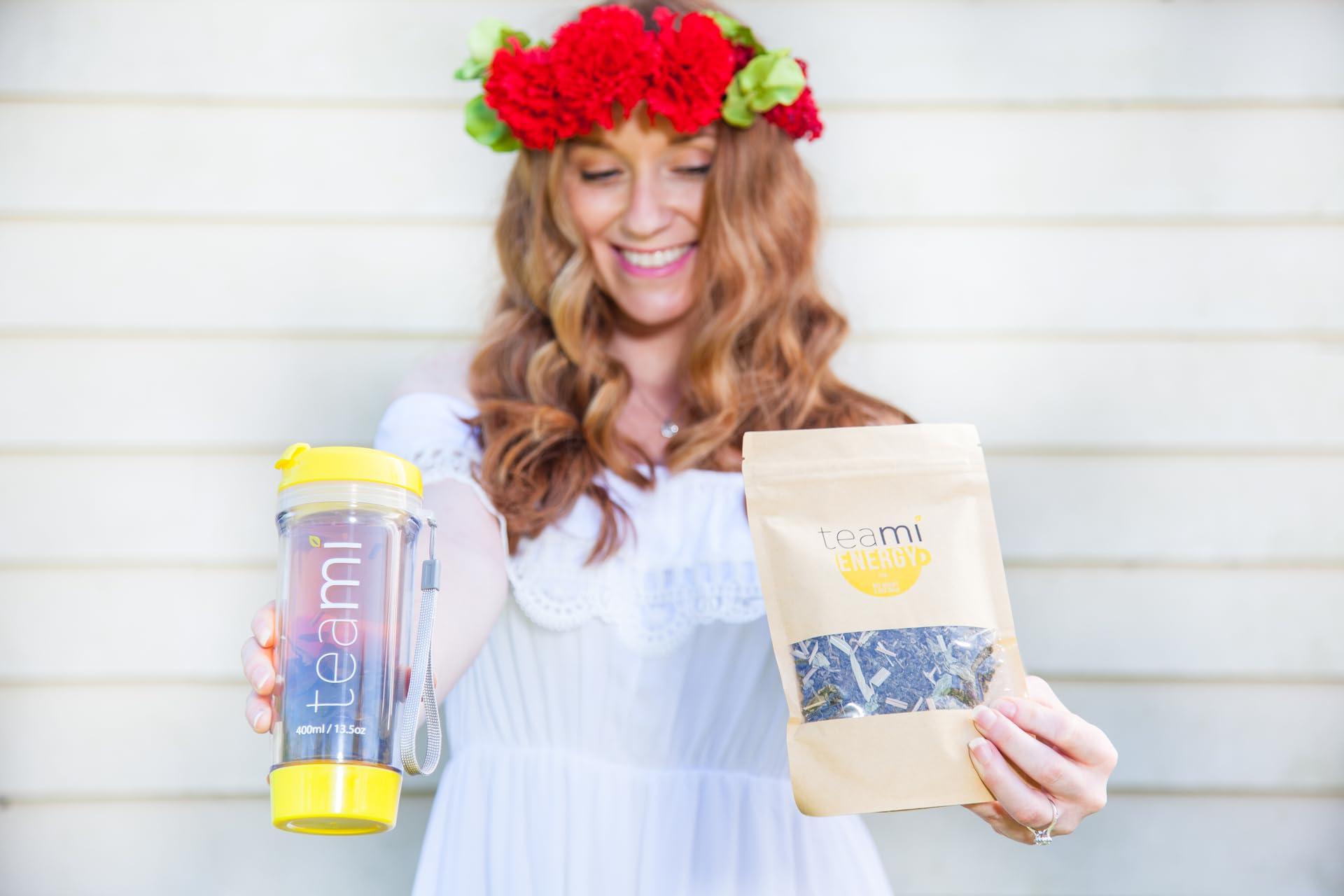 Teami Teami Positive Energy Tea - Loose Leaf High Caffeine Tea - Healthy & Natural Blend Coffee Substitute, Perfect for Focus and Strength Boosting, Caffeinated Tea for Energy