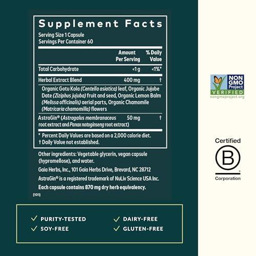 Gaia Herbs Gaia Herbs Gut Revival - Herbal Digestive Supplement to Support Gut Health - Made with Astragalus, Gotu Kola, Jujube & More - Free from Dairy, Soy & Gluten - 60 Vegan Capsules (60 Servings)