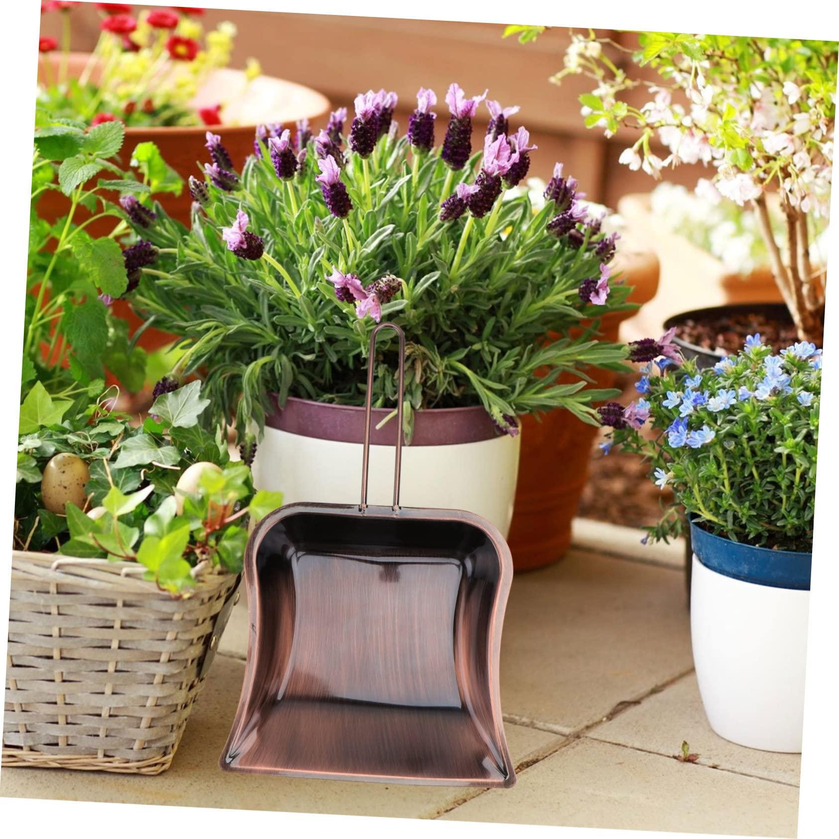 Healifty 1pc Brass Dustpan Small Dustpan Copper Hooded Dust Pan Large Metal Dustpan Standing Dustpan car Toys for Kids Standing dust pan Garden Dustpan Brush Desktop Child Stainless Steel