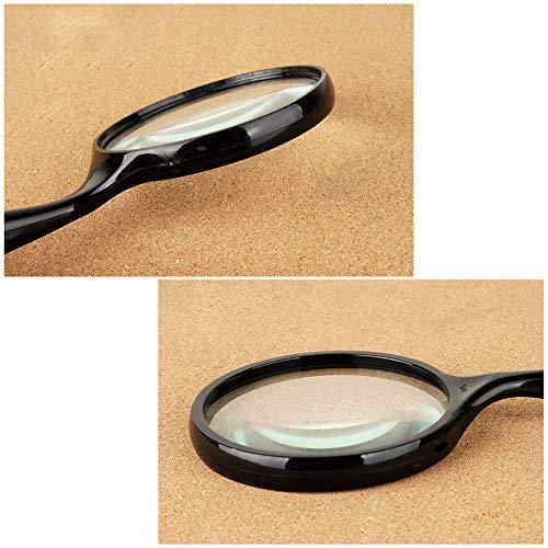 LUSTAR 10x Handheld Magnifying Glass Magnifier for Children and The Elderly for Reading Scientific Observation Daily Life
