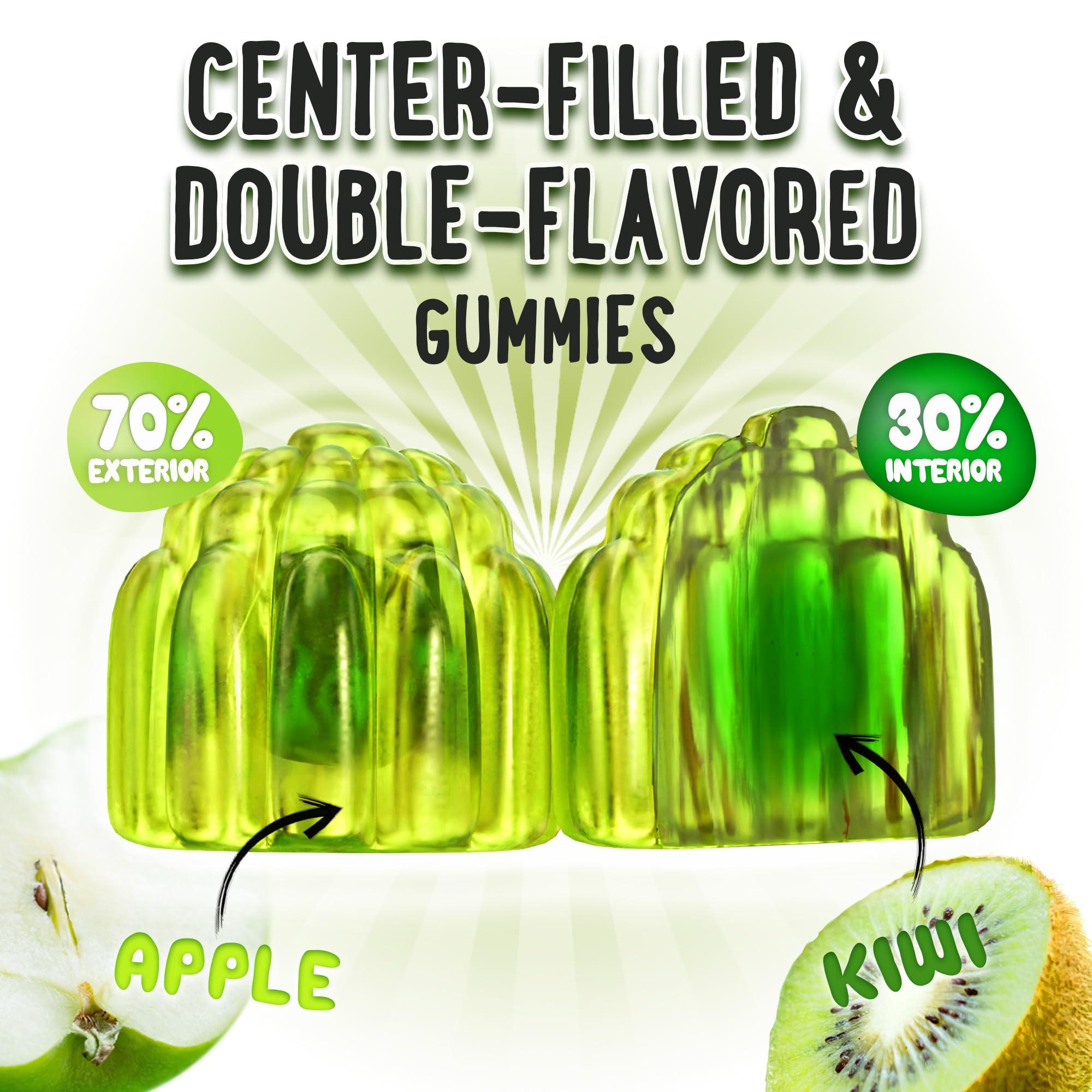 OH MY CHEWY Center-Filled Magnesium Glycinate Gummies 400MG - High Absorption for Kids, Teens & Adults - Supplement for Sleep, Calm & Muscle Relaxation with B6 & D3 - Gluten Free & Vegan Friendly - 120 Count