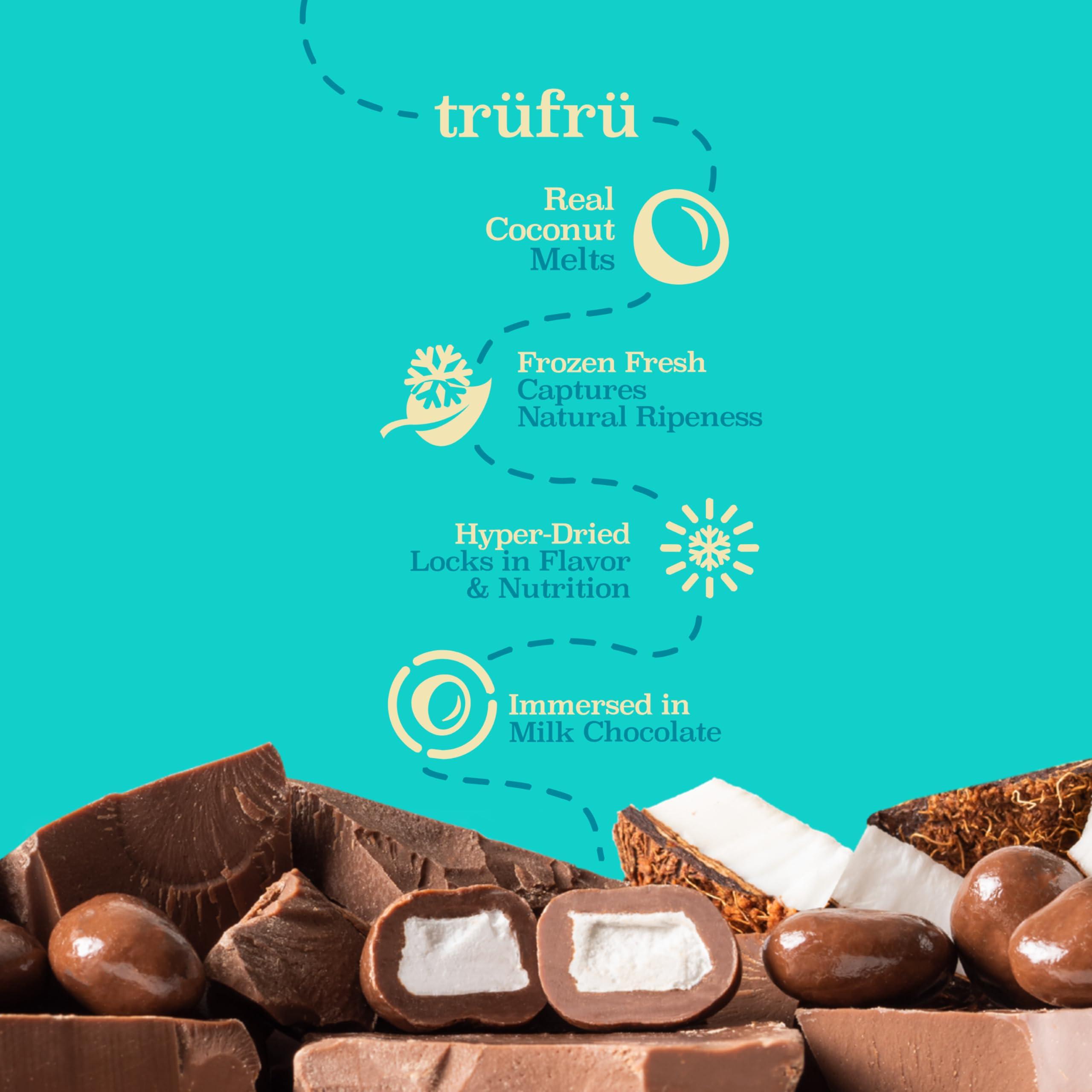 Tru Fru Tru Fru Real Coconut Melts Hyper-Dried Fresh in Milk Chocolate, 4.2 Ounce Bag