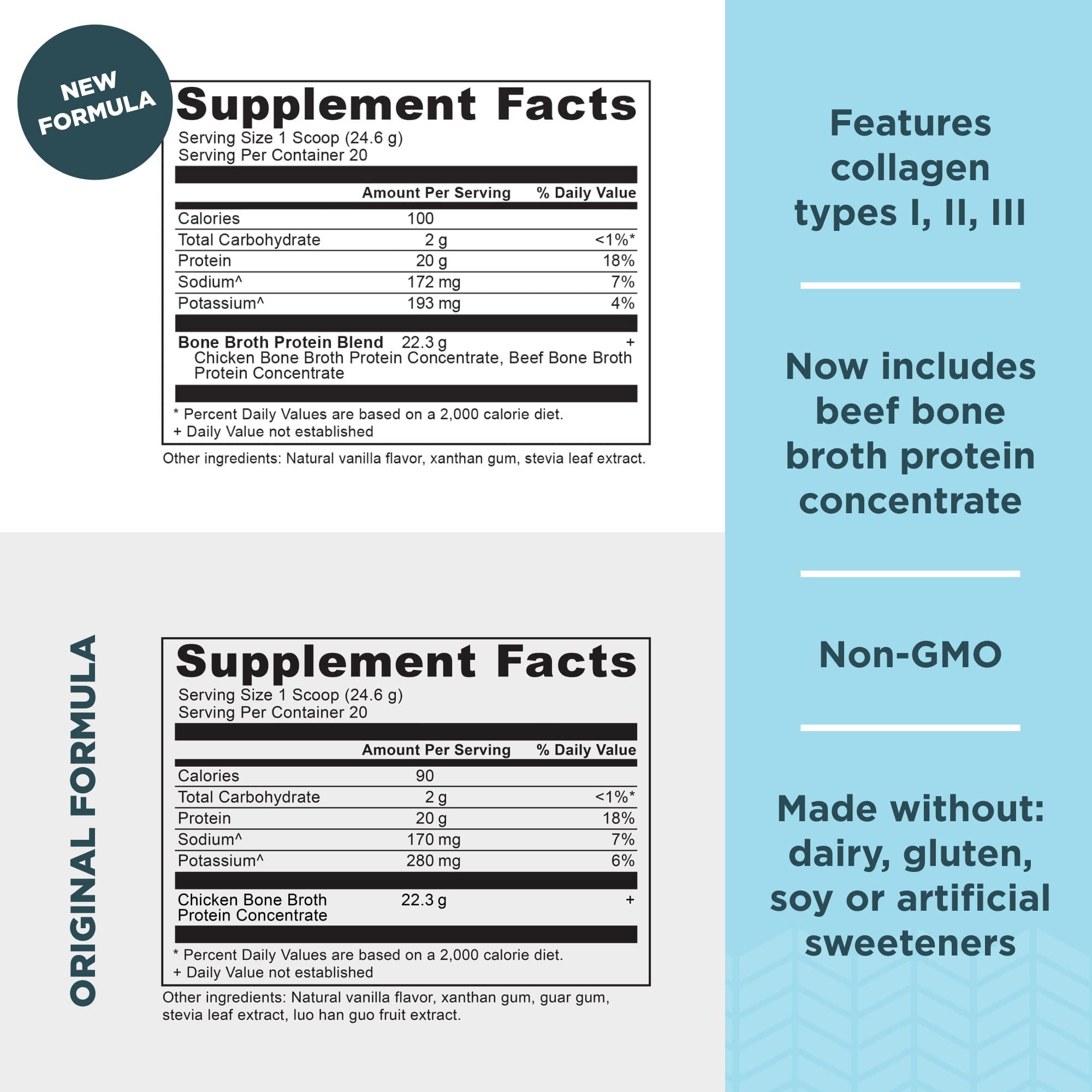 Ancient Nutrition Ancient Nutrition Multi Collagen Protein Powder, Vanilla, 24 Servings + Bone Broth Protein Powder, Vanilla, 20 Servings