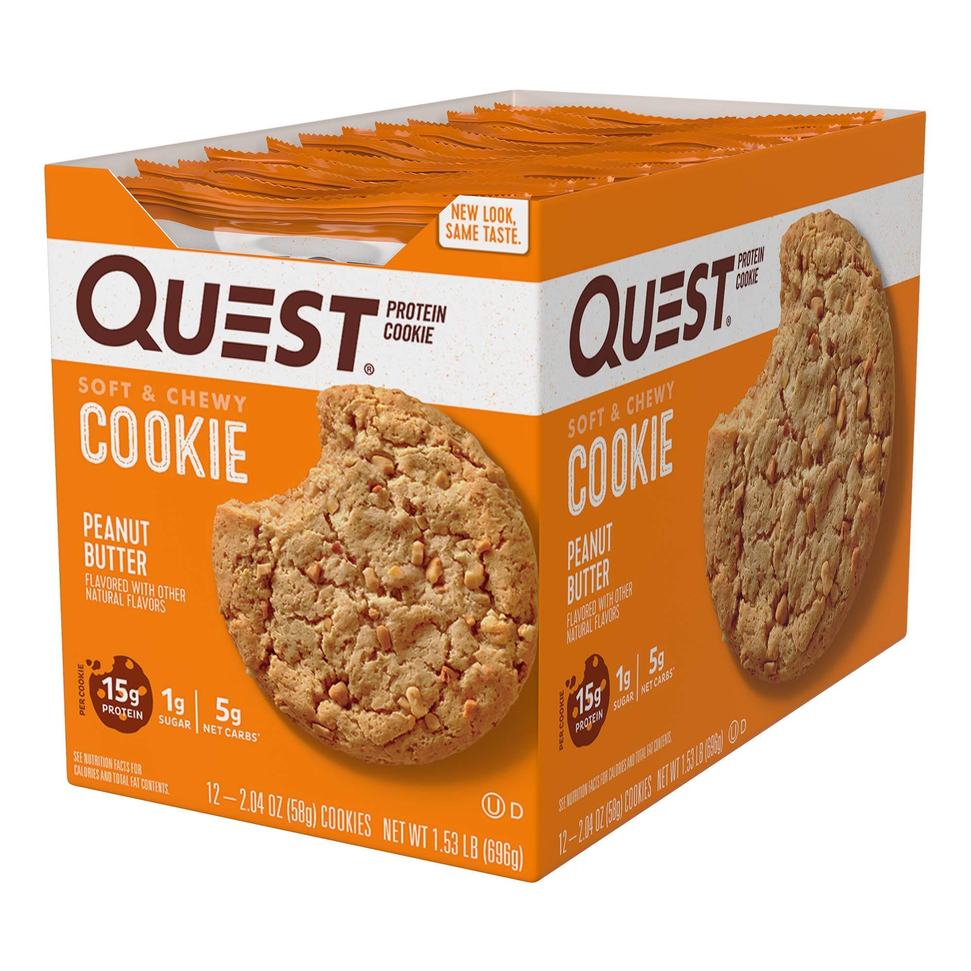 Quest Nutrition Quest Nutrition Protein Cookie, Peanut Butter,2.04 Ounce, Pack of 12