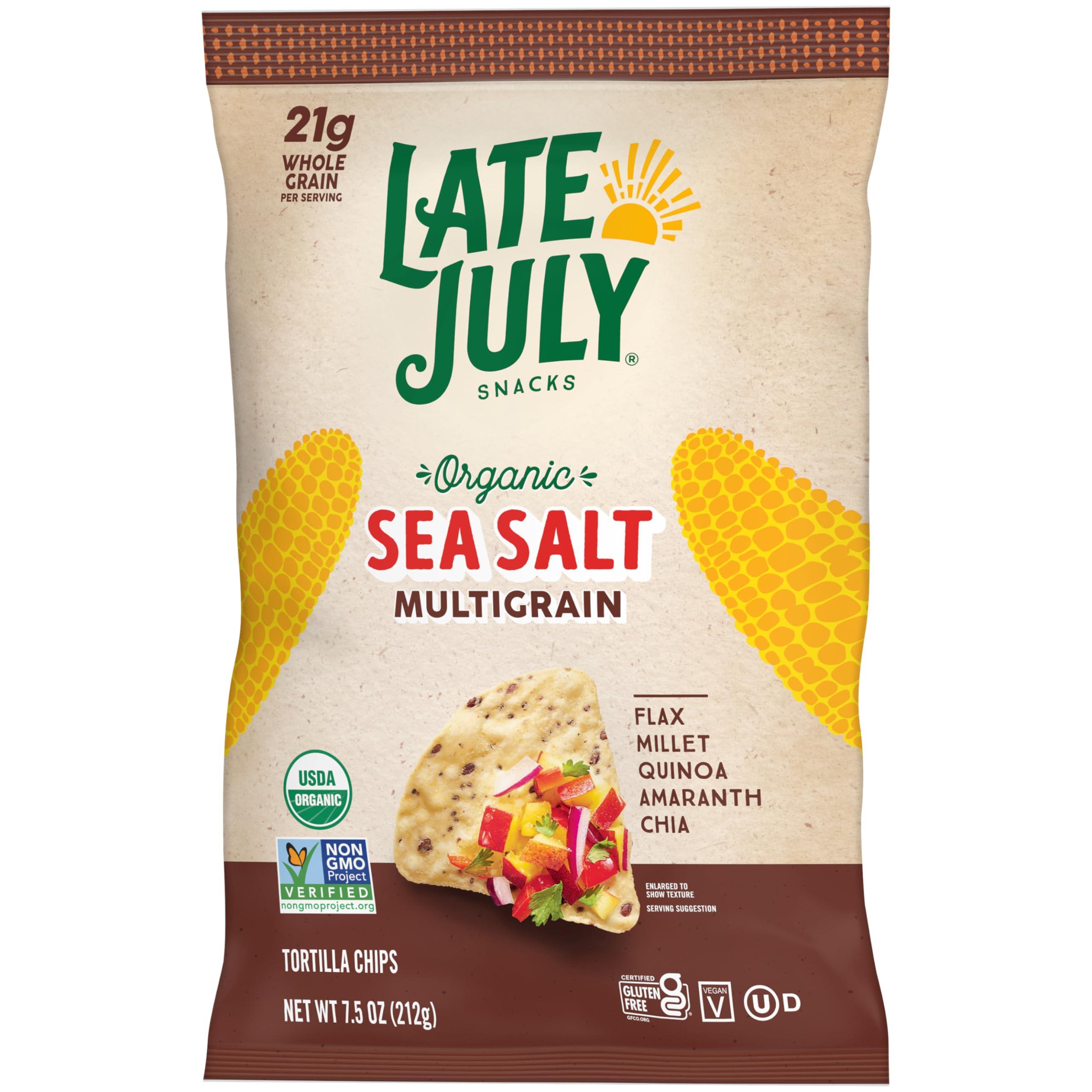 Late July Late July Snacks Multigrain Organic Tortilla Chips with Sea Salt, 7.5 oz Bag