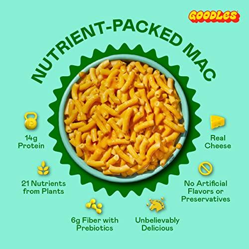 Goodles Goodles Cheddy Mac & Cheese 4 Pack, 6oz - 14g Protein, 6g Fiber with Prebiotics, 21 Plant-Based Nutrients and Made w/REAL Cheese! | Clean Label Certified
