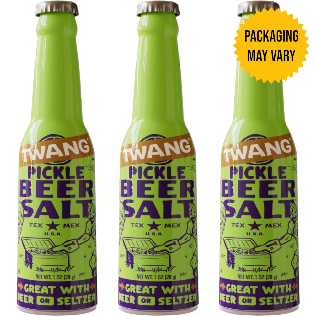 Twang Twang Flavored Beer Salt, Pickle, 1 Ounce Bottles (3-pack)
