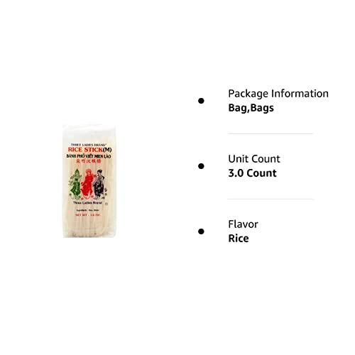 Three Ladies Three Ladies Brand Rice Stick Noodle - 14 Oz. (Pack of 3 Bags) - SET OF 3