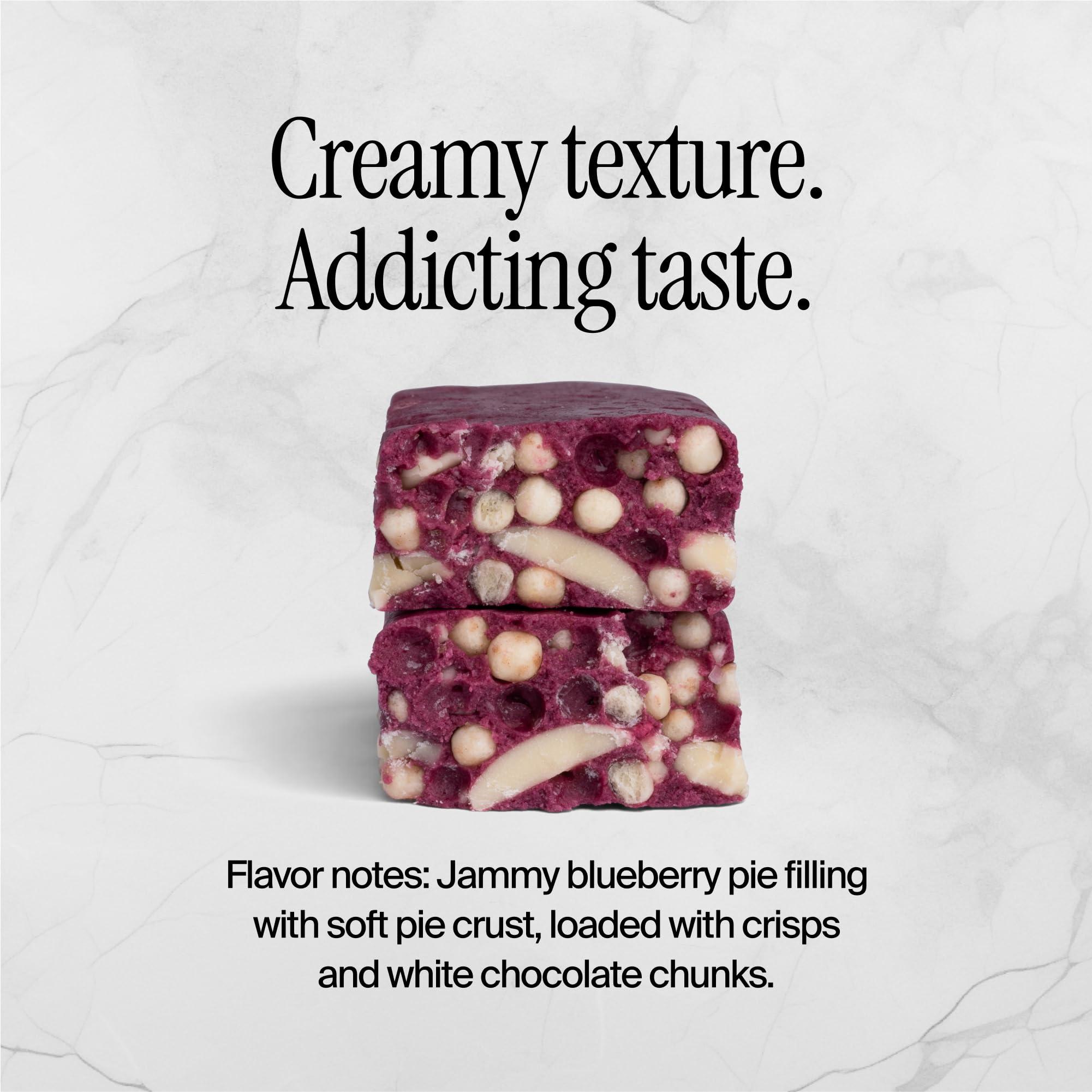 David David, Protein Bar, Blueberry Pie, Pack of 12 Protein Bars | 28g of Protein | 150 Calories | 0g of Sugar - High Protein, Low Carb, Gluten Free Protein Bar