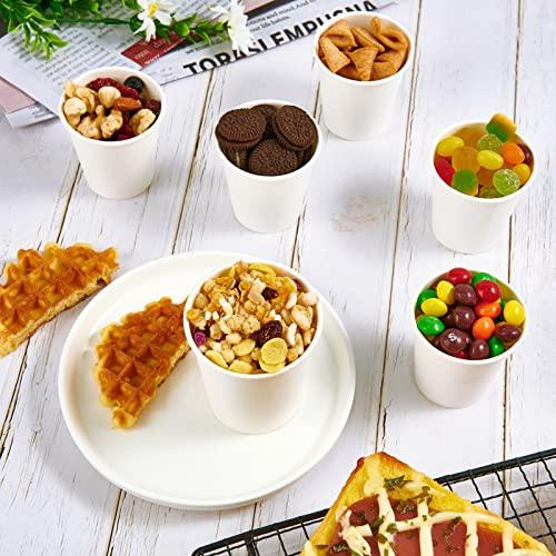 TV TOPVALUE TV TOPVALUE 600 Pack 4 oz Paper Cups, Bathroom Cups, Small Mouthwash Cups, White Paper Cups, Hot/Cold Drinking Cups, Mini Paper Cups for Home, School and Office