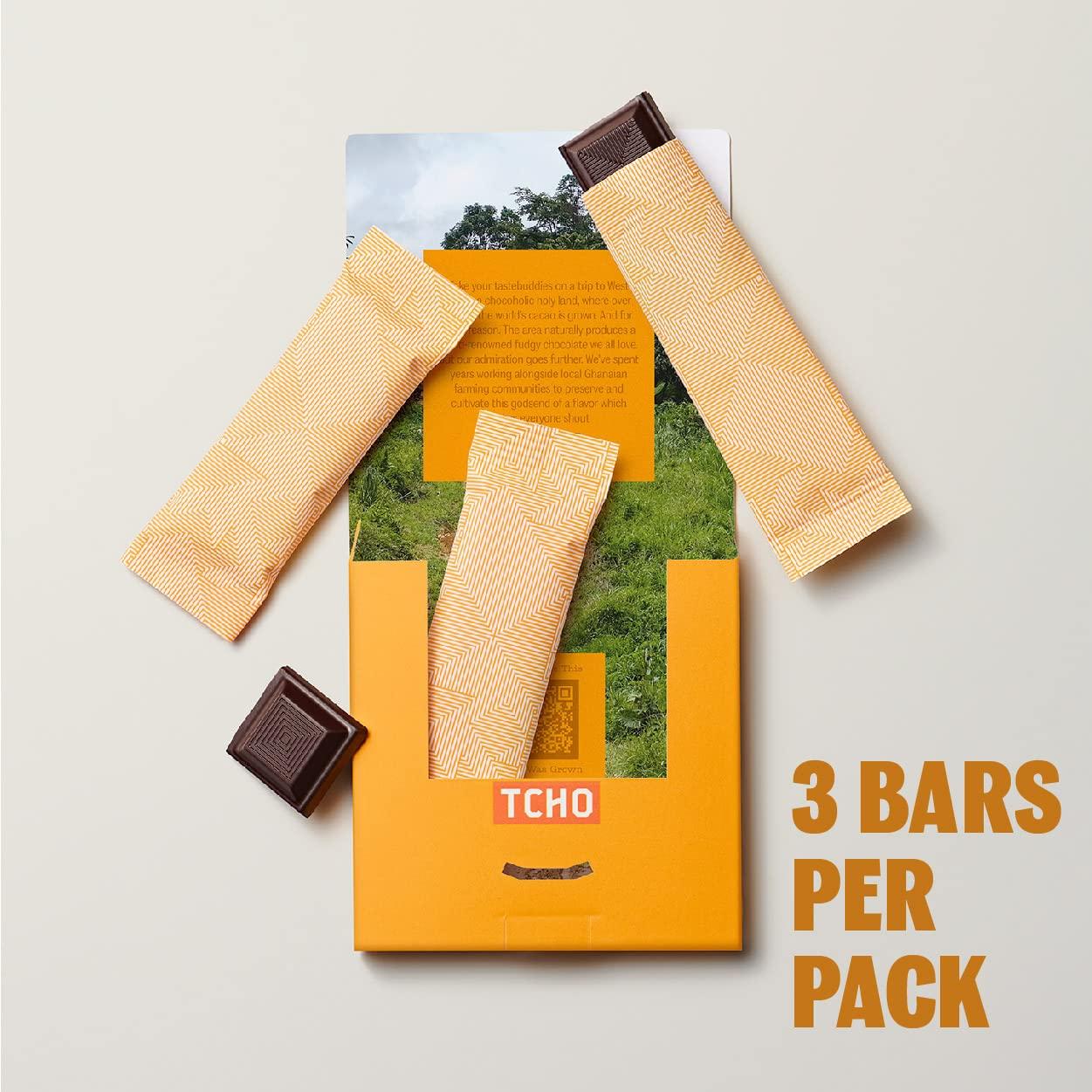 TCHO TCHO Holy Fudge Dark Chocolate Bars (3 pack) | Single Origin, Plant Based, Organic & Fair Trade, | Non GMO, Non-Dairy, Vegan, Soy Free (2.5oz each)