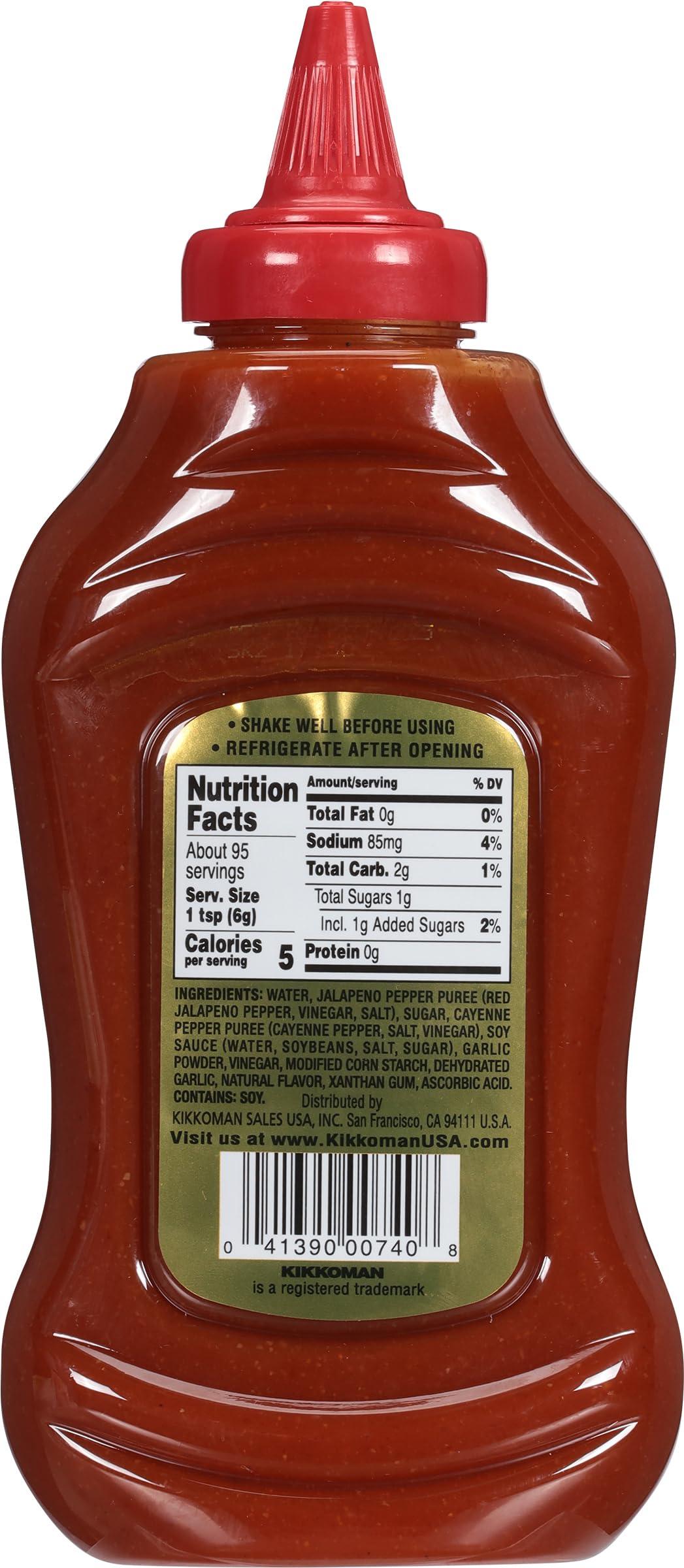 Kikkoman Kikkoman 00740 Gluten-Free Sriracha Hot Chili Sauce, 20 oz - Perfectly Balanced Heat and Sweetness, Infused with Kikkoman Gluten-Free Tamari Soy Sauce, Certified Gluten-Free