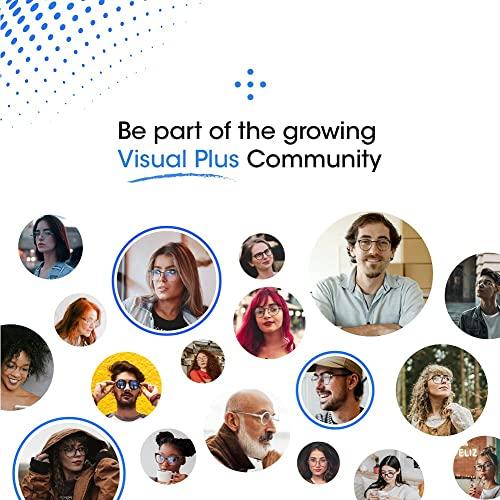 Visual Plus Visual Plus Blue Light Blocking Reading Glasses for Men and Women | Computer, Gaming, TV Glasses with Blue Light Protection (Blue, 3.00 Strength)