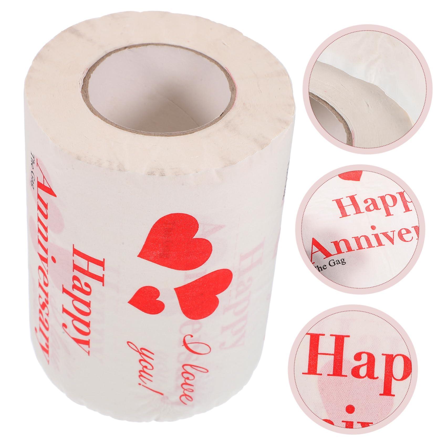 CLISPEED CLISPEED 1 Roll Valentine\'s Day Tissues Bath Towels Paper Towels Valentine\'s Day Decor Bulk Toilet Paper Valentines Day Decor Toilet Tissue Virgin Wood Pulp Paper Roll Paper Soft