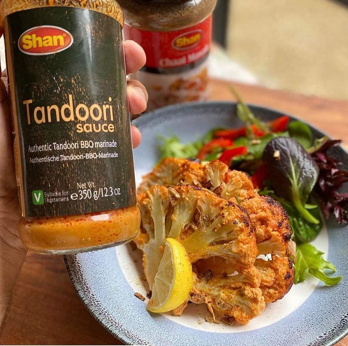 Shan Shan Tandoori Cooking Sauce 12.3oz (350g) Tandoori Marinade for Chicken, BBQ, & Grilled Meat Indian Spices & Tandoori Masala Authentic Tandoori Flavor at Home No Preservatives (Pack of 1)