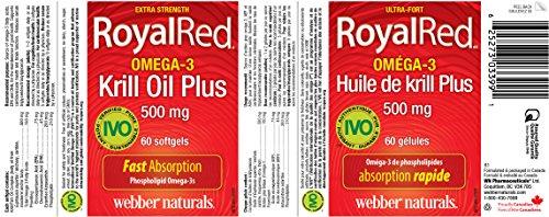 Webber Naturals Webber Naturals RoyalRed® Krill Oil Plus, Extra Strength, 500 mg, 60 Softgels