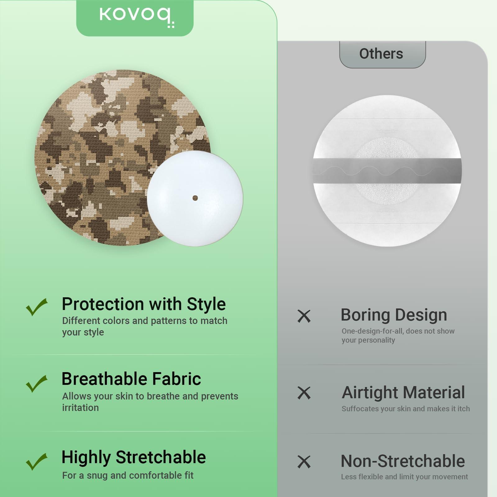 KOVOQ Kovoq Freestyle Libre 3 Sensor Adhesive Patches,Patterned Sensor Tape Protector,CGM Tape,16 pcs Colorful,Waterproof & Sweatproof,Sensor Covers for Kids Women Men,Sensor Tape,Camouflage