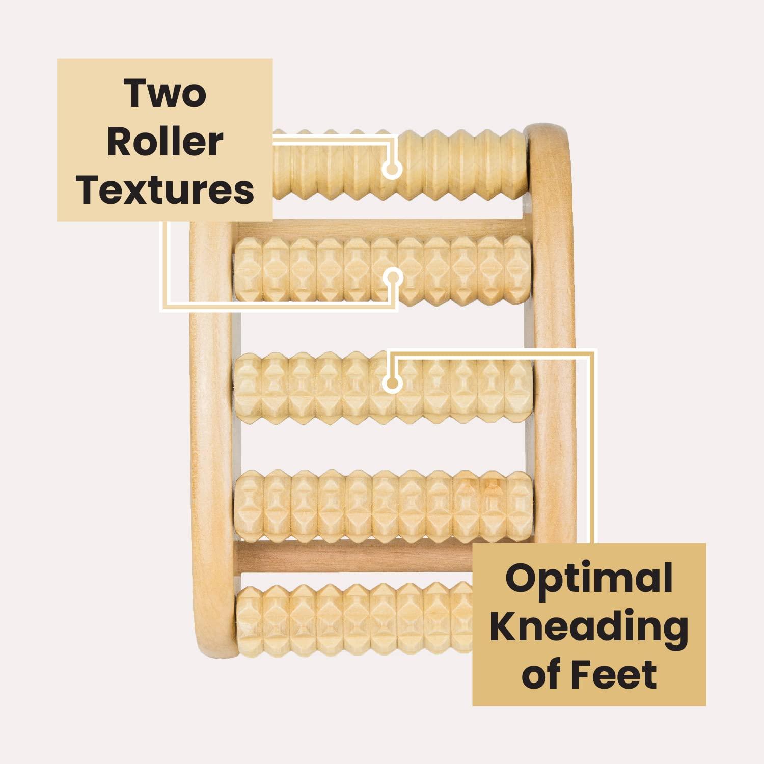 Lindo Lindo EcoPro Natural Wood Foot Massager - Reflexology Therapy, Targets Pressure Points, Foot Pain Relief, Acupressure Massage, Rejuvenating, Relieving, Relaxing, Eco-Friendly