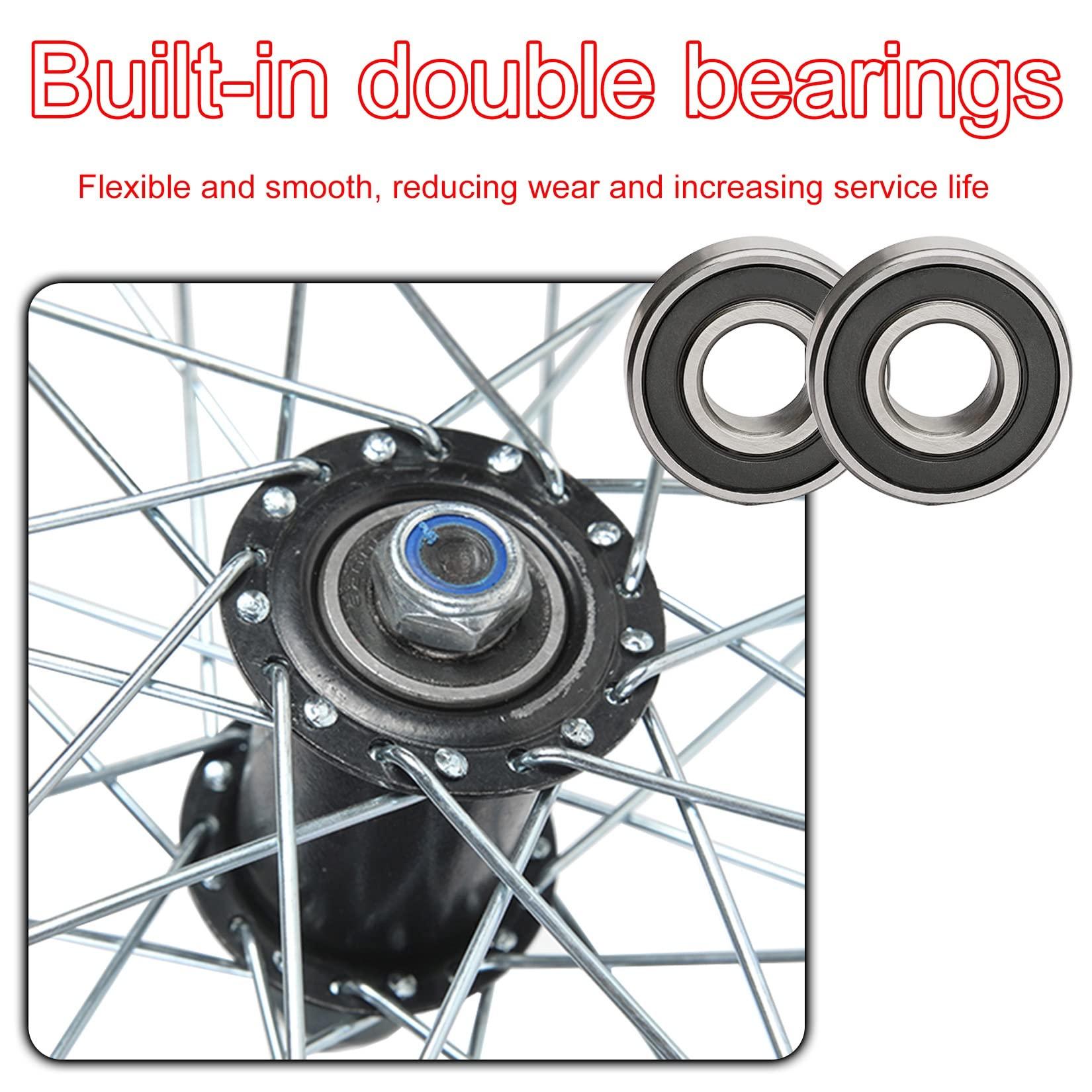 ESOYAWE ESOYAWE Wheelchair Wheels Replacement 2 Pack 24\", Non-Slip Puncture Proof Polyurethane Solid Tire Wheelchair Rear Wheels, Aluminum Alloy Hub Wheelchair Accessories