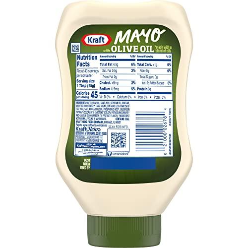 Kraft Kraft Mayo with Olive Oil Reduced Fat Mayonnaise, 22 fl oz Bottle