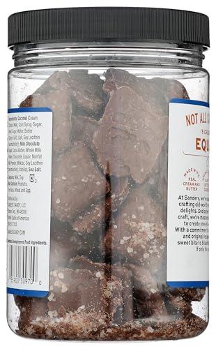 Sanders Sanders Milk Chocolate Sea Salt Caramel Thins, Kosher, 18 Ounce (Pack of 6)