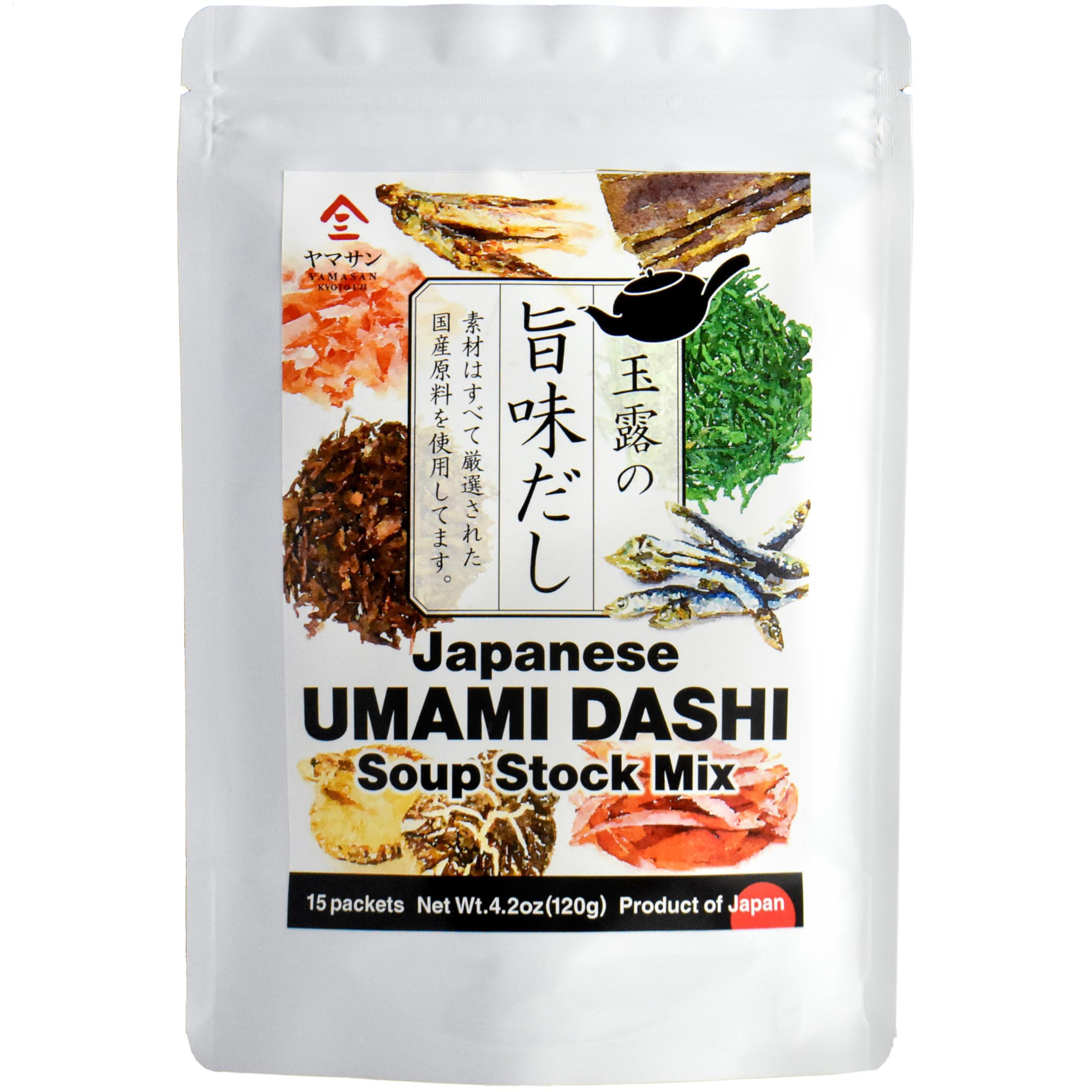 Chaganju Dashi Stock (dashi broth, dashi packet), Umami dashi Soup Stock, Use 7carefully selected ingredients, made in Japan, 8g15pacsYAMASAN