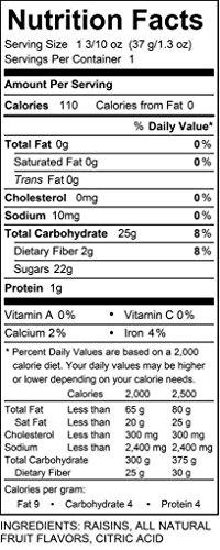 Amazin Raisin Amazin' Raisin Sour Lemon Flavor Infused Raisins 1.3-ounce Bag (Case of 50)