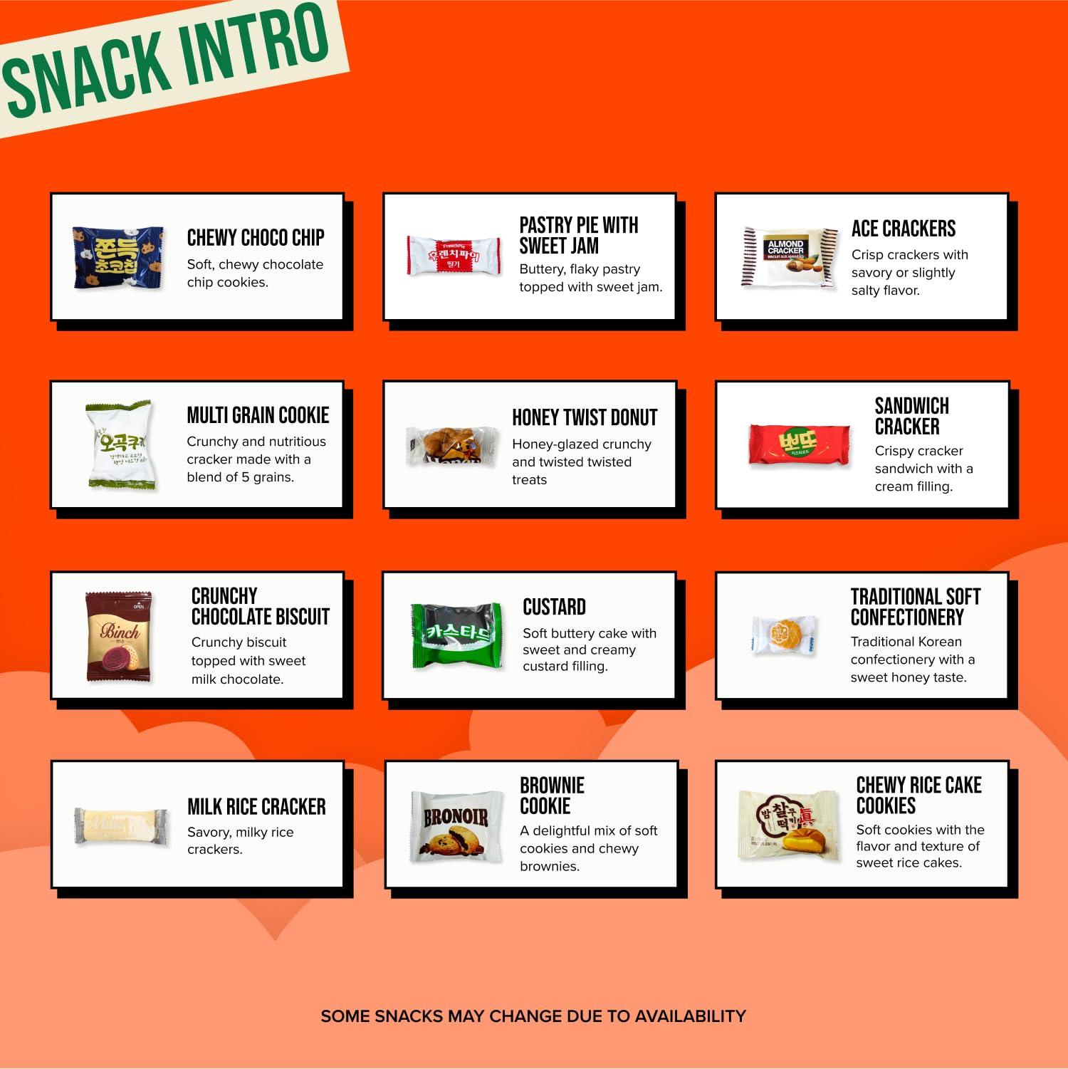 Seconde Nature Korean Snack Box 48 Count - Variety of Individually Wrapped Korean Snacks with Chips, Cookies, Ramen and Candy for Kids, Children, College Students, and Adults. Gift Box for K-Food Lovers - Journey of Korea