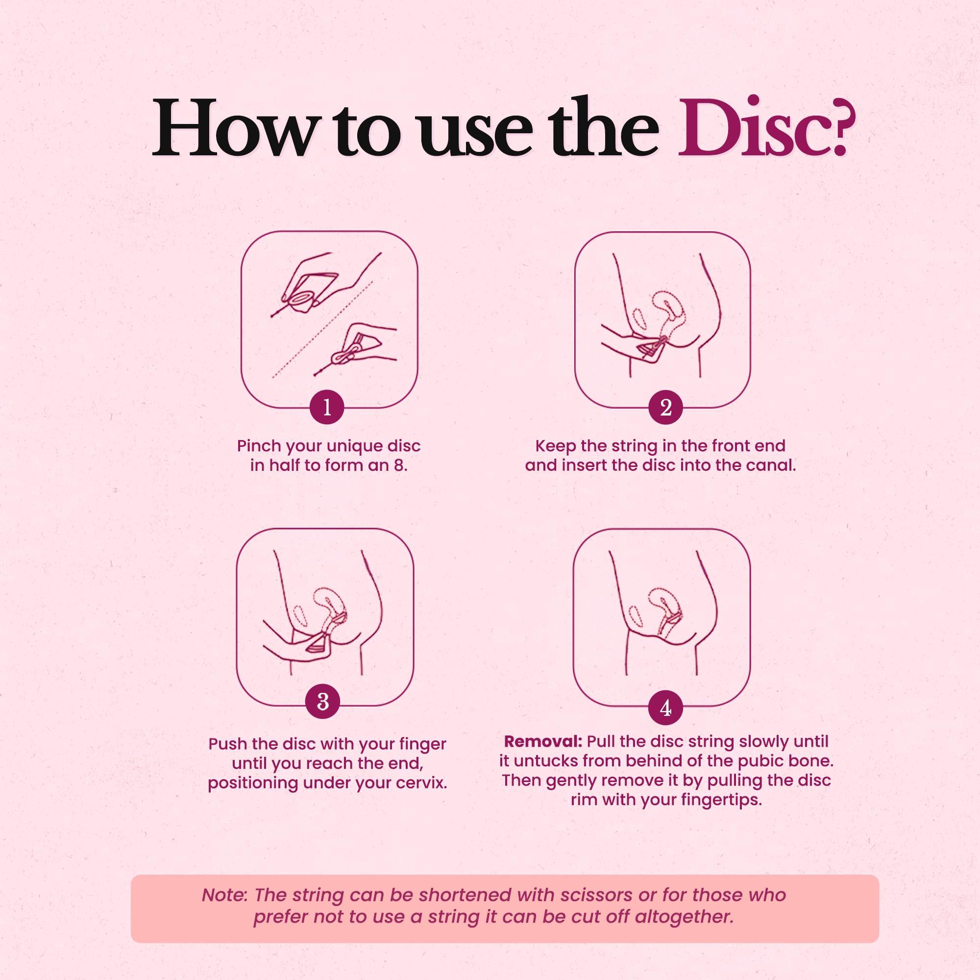 Lumma LUMMA Menstrual Disc | Includes Carrying Pouch and Silicone String for Easy Removal | Comfortable & Sustainable Choice to Tampons |Reusable Medical Grade Silicone,Leak-Proof |Transparent,Medium-Cervix