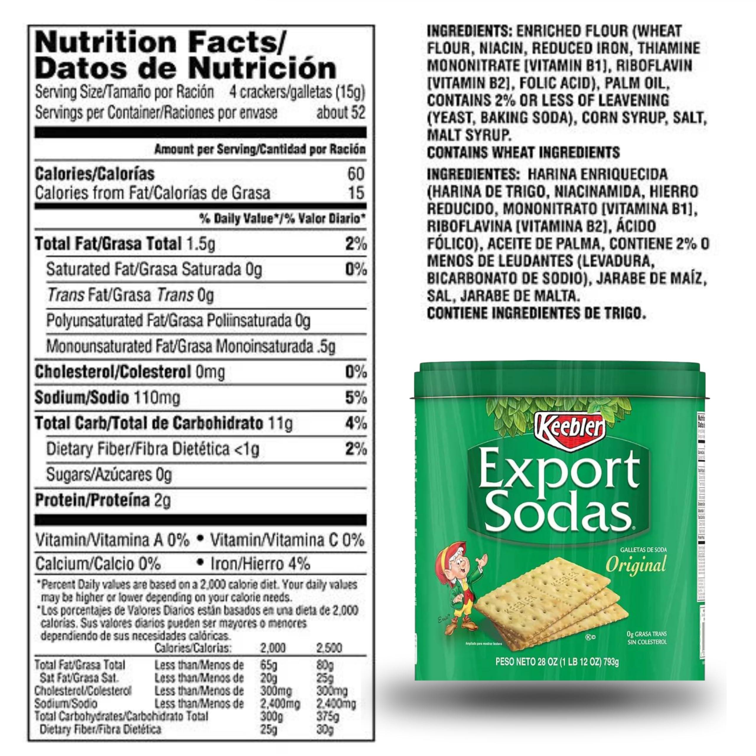 DRINKOLIN Sodas Original Crackers (28 oz Pack Of 2 - With napkins) - Contains no saturated fat and no cholesterol - By Drinkolin