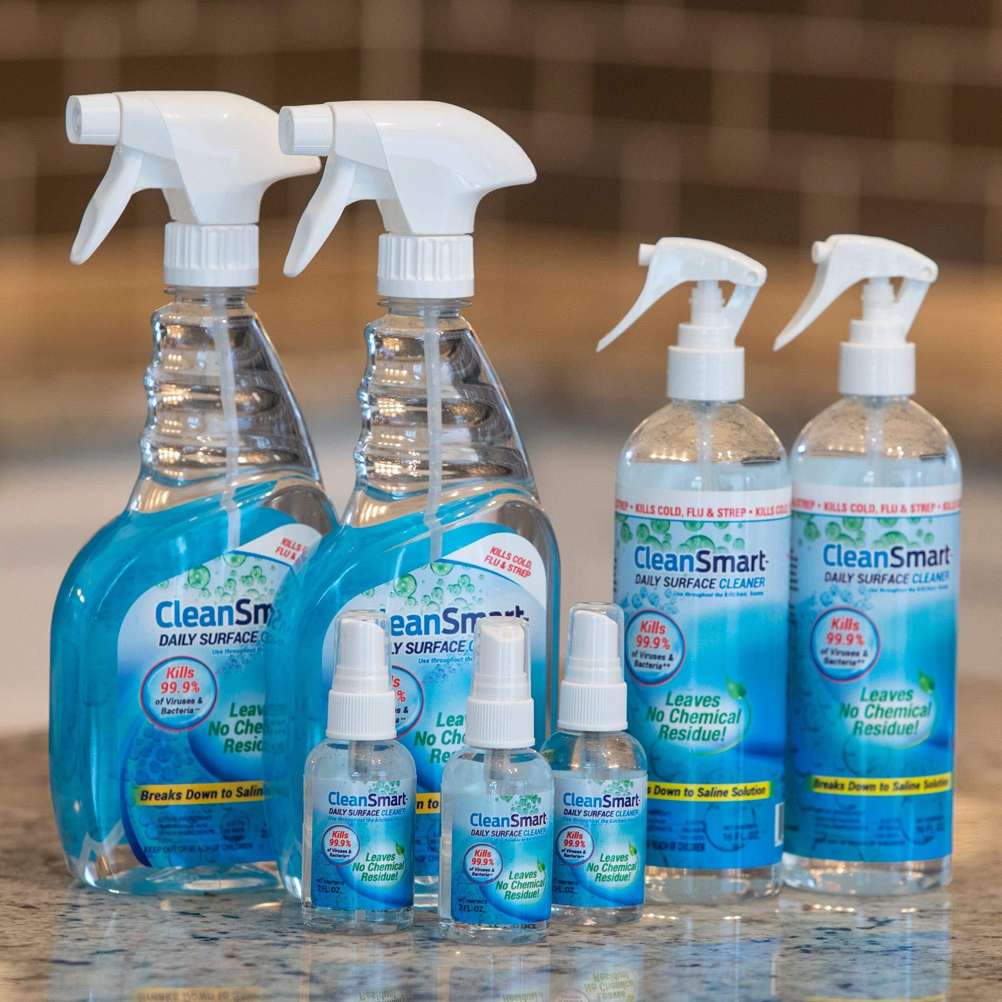 CleanSmart CleanSmart To Go Disinfectant Kills 99.9% of Viruses, TSA-Approved for Safe Travel, 2 oz Bottle (Pack of 3)