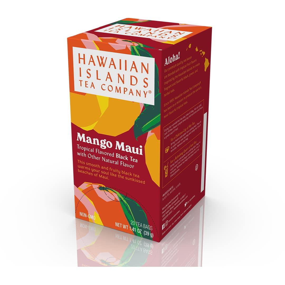 HAWAIIAN ISLANDS TEA COMPANY Hawaiian Islands Tea Company Mango Maui Black Tea, All Natural - 120 Teabags (6 Boxes)
