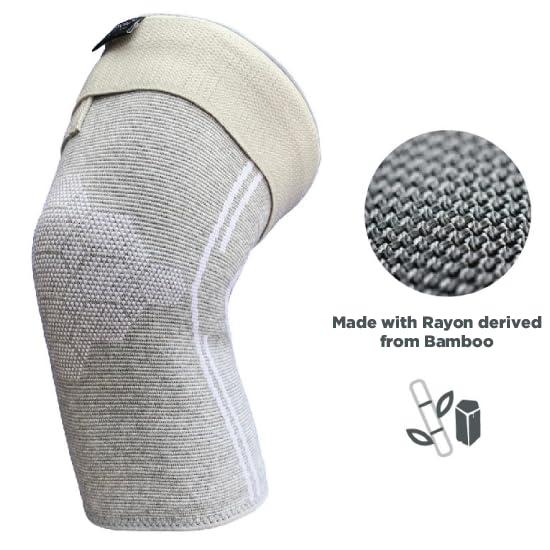 ArthritisHope ArthritisHope Knee Compression Sleeve made from Rayon Derived from Bamboo (7XL) for Knee Pain with Strap, Running, Weightlifting, Arthritis, Sports, Gym, ACL (Men and Women)