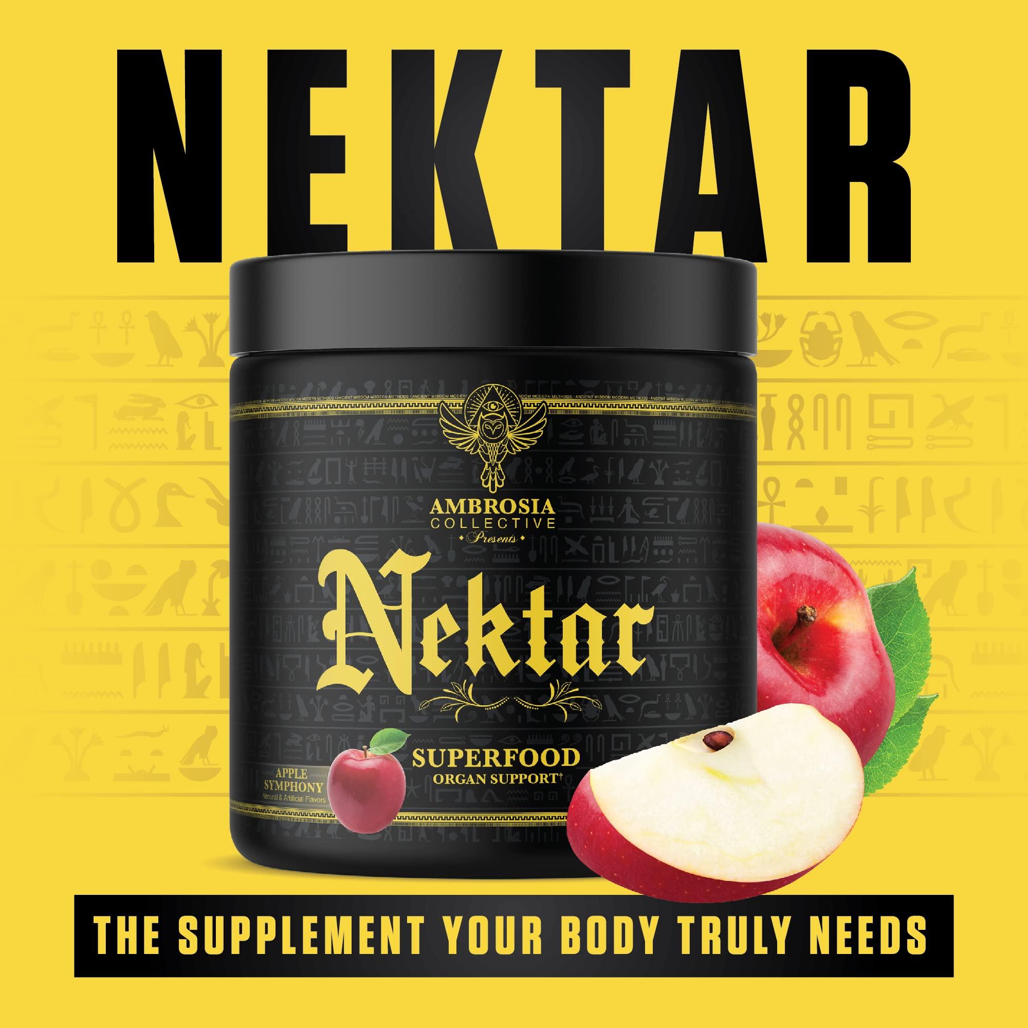 Ambrosia Ambrosia Nektar - Superfood Powder | Complete Health Supplement | Organ Support - Liver, Heart, Kidney Health | 30 Servings (Apple Symphony)