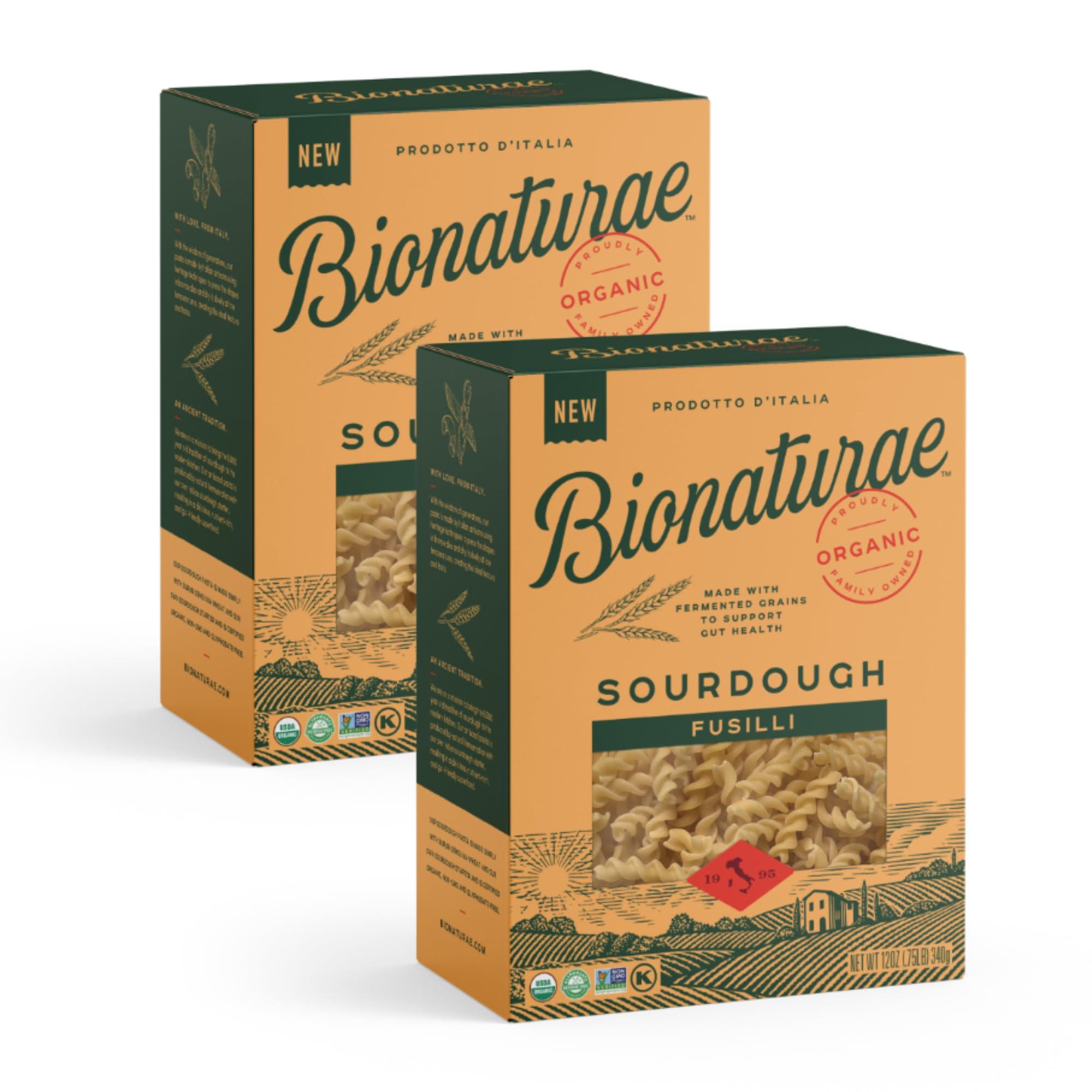 bionaturae Bionaturae Sourdough Organic Fusilli Pasta - Italian Pasta Noodles, Spiral Pasta, Spiral Noodles, Fusilli Pasta Noodles, Corkscrew Pasta - 12 Ounce (Pack of 2)