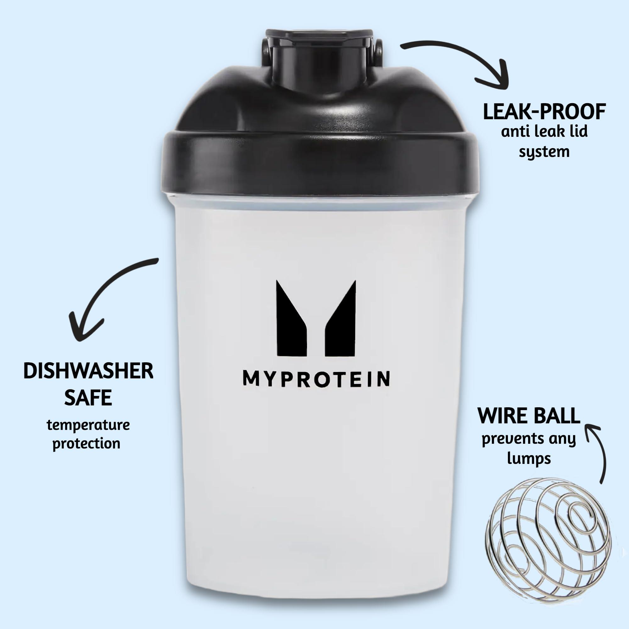 Myprotein Myprotein Unisex Adult Mini Bottle Shaker - Black, Free Impact Whey Sample Included, 400 ml (Pack of 1)