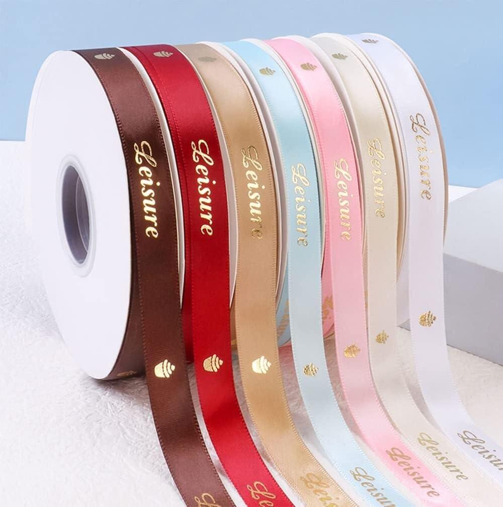 DOYOUWE DOYOUWE Personalized Cotton Ribbon, Custom Logo Printed, Wedding & Birthday Occasion, Ruban de 10 mm, Cotton & Polyester Material