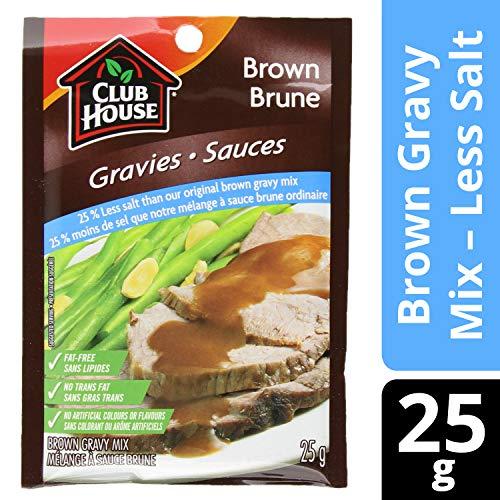 Club House Gravies, Mixes & Seasonings Club House Brown 25% Less Salt Gravy Mix, 25g/1oz., {Imported from Canada}