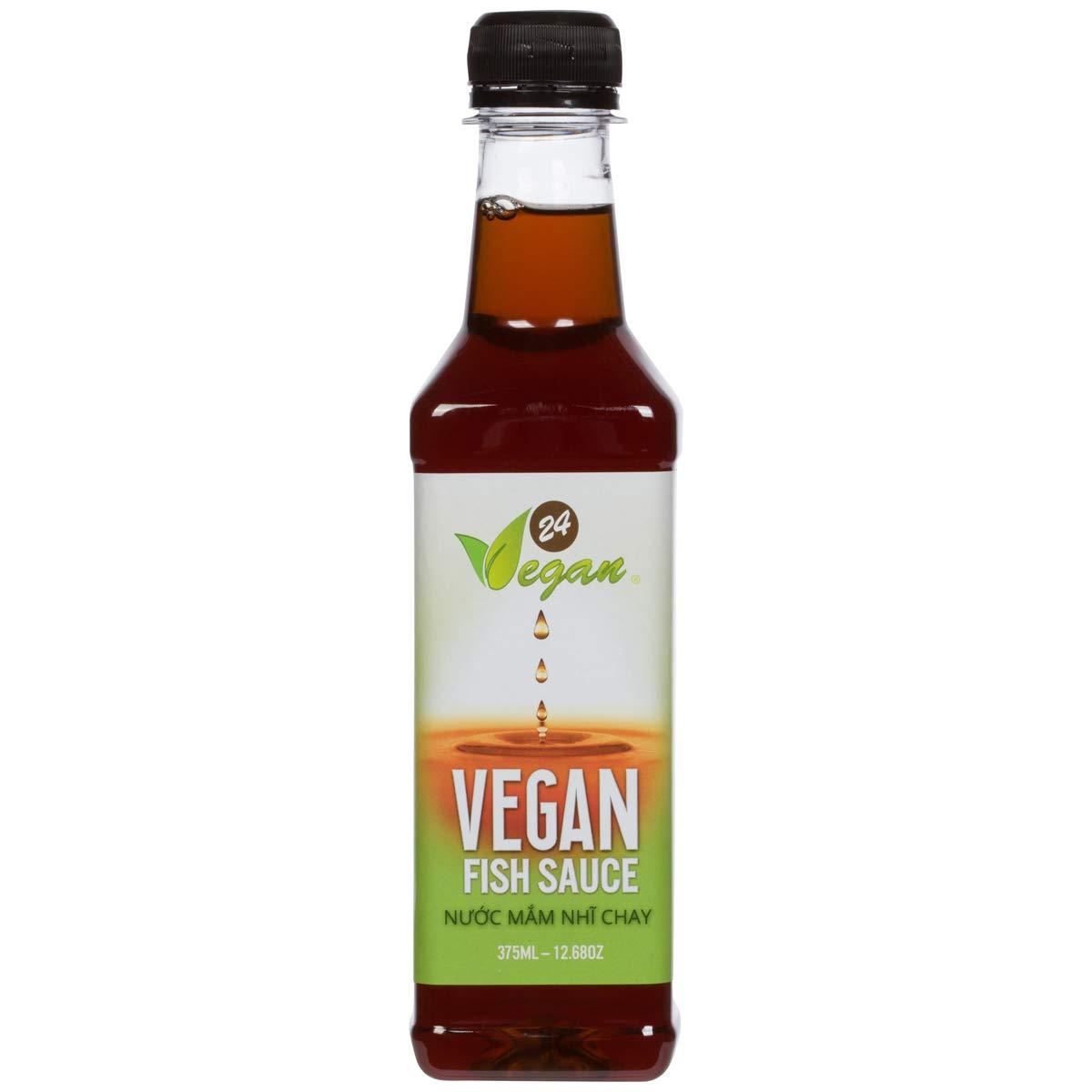24Vegan 24Vegan Fish Sauces Premium Plant-Based Seasoning Sauce, All-Purpose Instant Flavor Boost, Gluten Free Fish Sauce, Gluten Free Soy Sauce, Vegetarian Asian Sauces, Vegetable Umami Flavor, Dressings and Marinades for a Sweet, Tangy and Spicy Flavor 12.