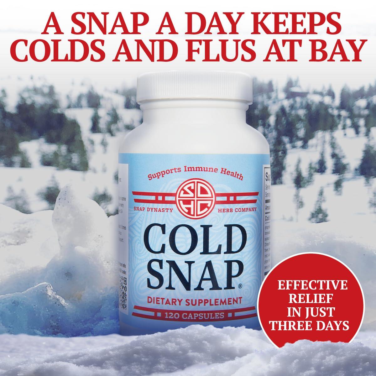 Snap Dynasty Herb Company Snap Dynasty Cold Snap - 120ct Capsules, Pack of 1 - Plant Based Comprehensive Immune Health Support for All Ages, Rapid Supplements for Cold and Flu Support, No Contraindications