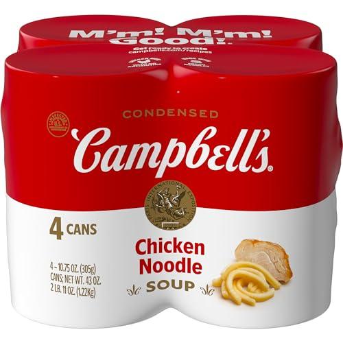 Campbell\'s Goldfish Cheddar Cheese Crackers, 27.3 Oz Carton, and Campbell\'s Condensed Chicken Noodle Soup, 10.75 Oz Can (Pack of 4)
