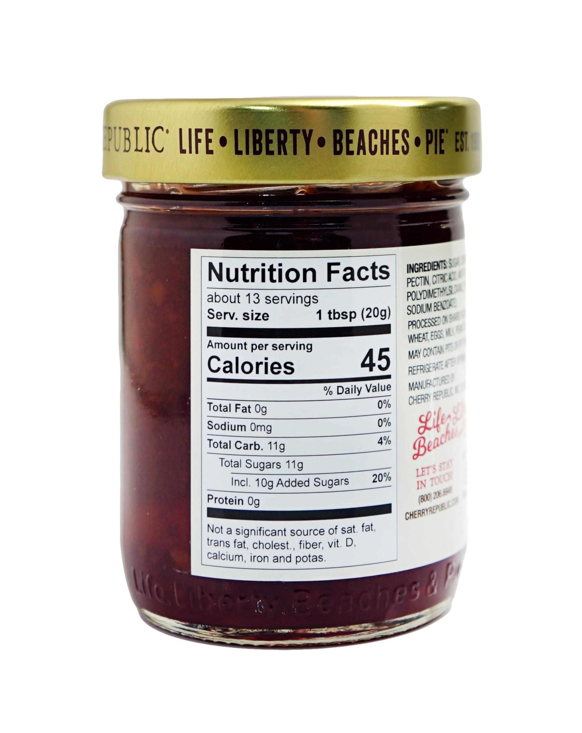 Cherry Republic Cherry Republic Cherry Strawberry Jam Low-Sugar Preserve with Fresh Michigan Cherries & Strawberries | Bursting with Rich, Natural Fruit Flavor | Perfect for Toast, Desserts & More