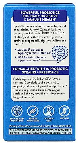 Nature's Way Nature's Way Natures Way Fortify Optima Daily Probiotic, 100 Billion, 15 Strains, Prebiotic, 30 Capsules, 30 Count