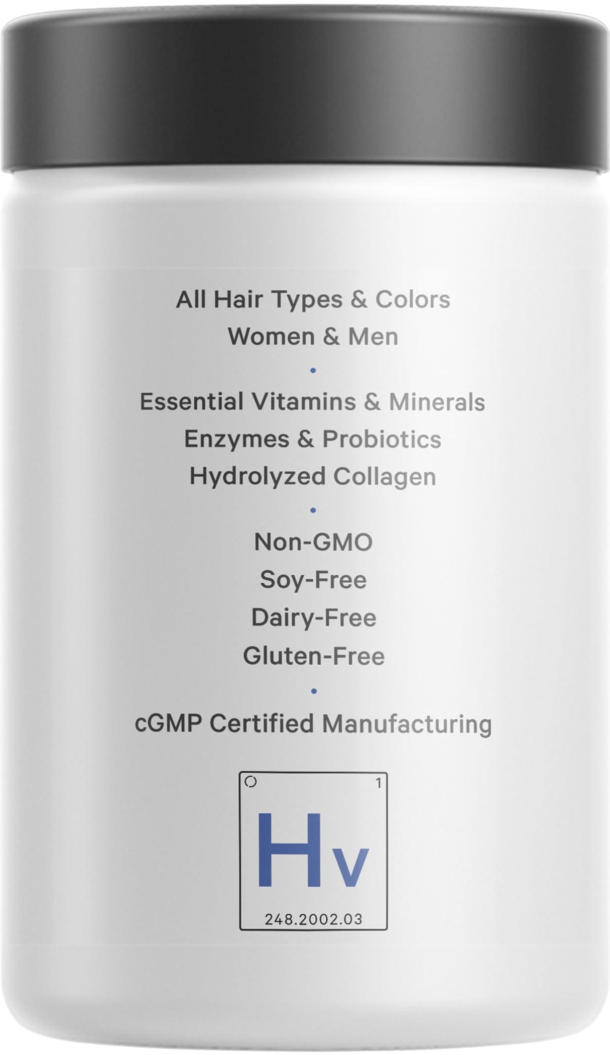 Codeage Codeage Hair Vitamins 10000 mcg Biotin, Keratin, Collagen, Vitamin A, B12, C, D3, E, Zinc, Turmeric, Probiotics, Enzymes, Inositol - Hair Care Support - Healthy Hair Supplement Pills - 2 Pack